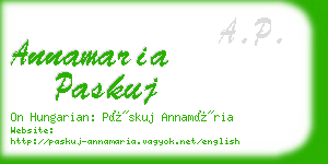 annamaria paskuj business card